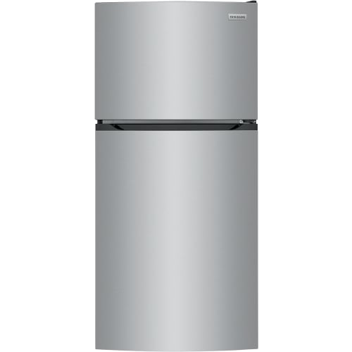 Frigidaire 13.9 CF Top Mount Refrigerator Ice-Maker Ready Even Temperature,  Brushed Steel